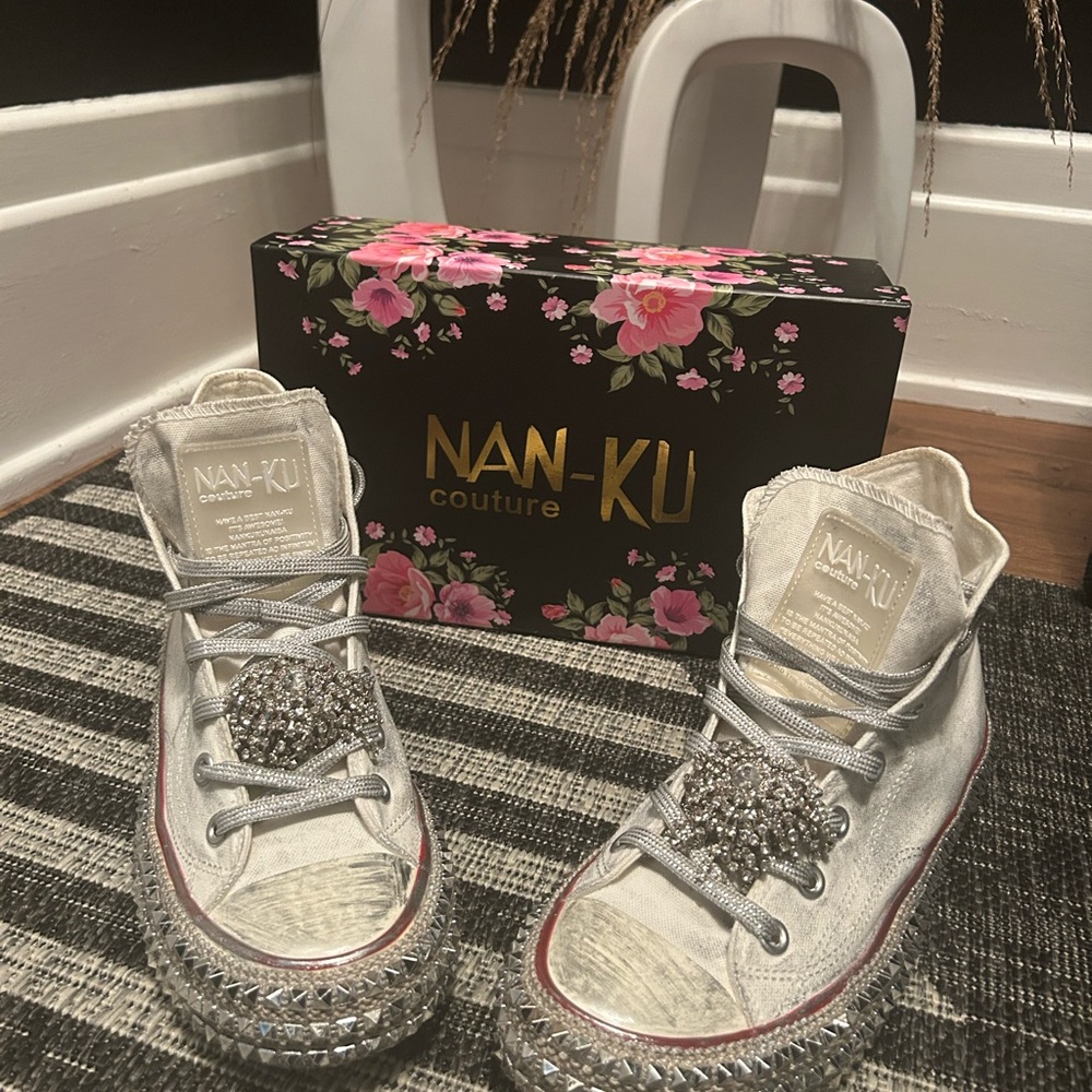Free People Silver High-Top Sneakers - Picture 2 of 4